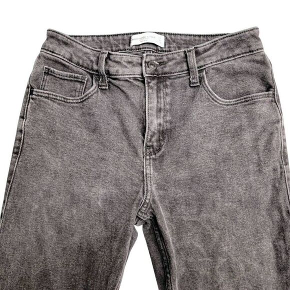 Abercrombie & Fitch Faded Black Premium Denim The High Rise Skinny Jeans - Picture 7 of 10